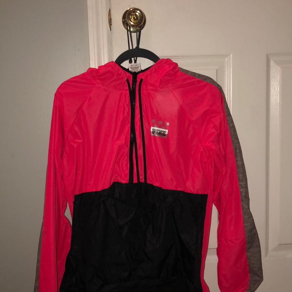 pink windbreaker